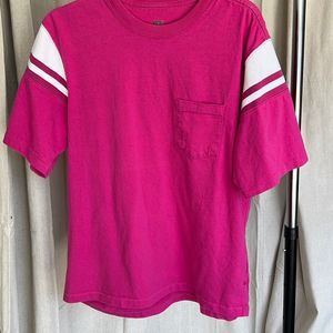 Raspberry Pink Football Style Shirt BDG